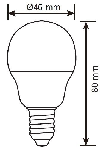 LAMPADINA A LED SMD G45 8W E14 4000K