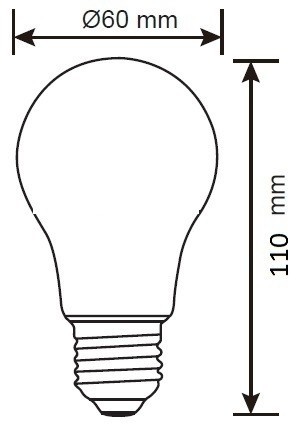 LAMPADINA A LED A FILAMENTO A60 OPALE 11W E27 4000K