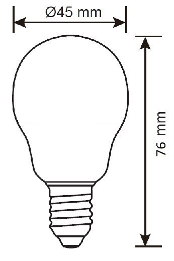 LAMPADINA A LED A FILAMENTO HALF SILVER G45 5W E14 3000K