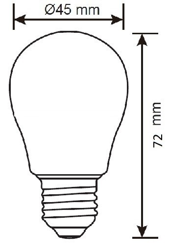 LAMPADINA A LED A FILAMENTO G45  OPALE 6W E27 3000K