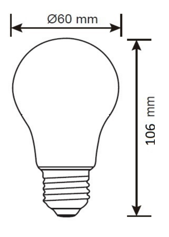 LAMPADINA A LED A FILAMENTO HALF SILVER A60 9W E27 3000K