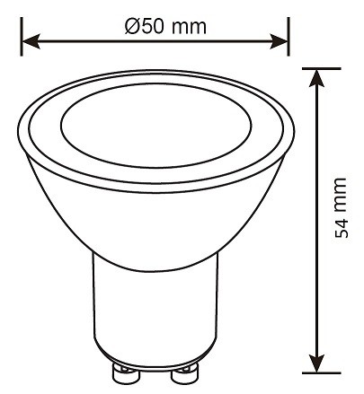 LAMPADINA A LED SMD SPOT LIGHT CHIARA MR16 7W GU10 3000K 38°