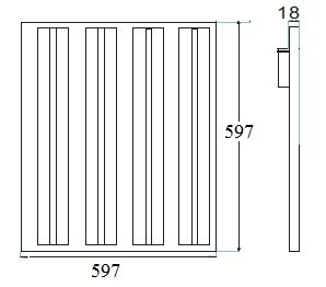 PANNELLO A LED CON DRIVER 45W - COLORE LUCE REGOLABILE 3/4/6K - DIMMERABILE