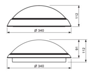 PLAFONIERA ROTONDA A LED CON SENSORE DI PRESENZA 22W 4000K
