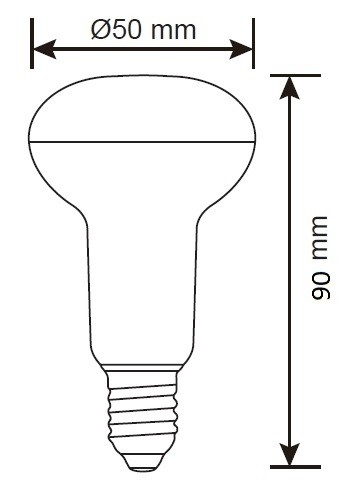 LAMPADINA A LED SMD R50 6W E14 6500K