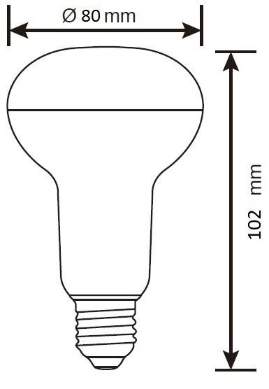 R80 SMD 12W E27 4000K