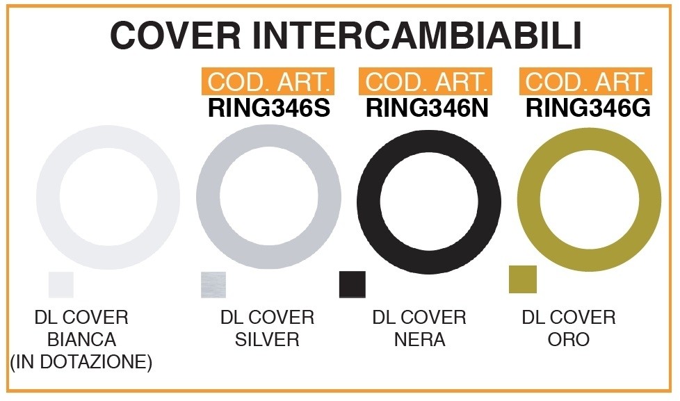 GHIERA INTERCAMBIABILE PER DL346-D COLORE: ORO