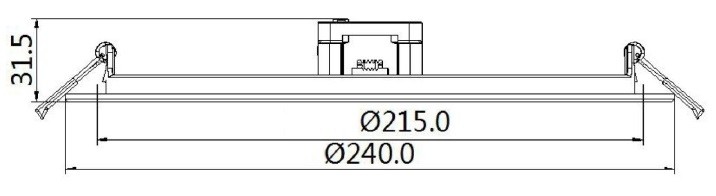 PLAFONIERA A LED DA INCASSO ROTONDA 24W CON CCT SELEZIONABILE 3/4/6K
