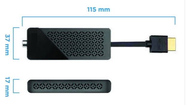 DECODER DVB-T2 HD RETRO TV con cavo HDMI