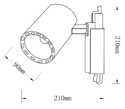 FARETTO DA BINARIO 30W BIANCO 3000K