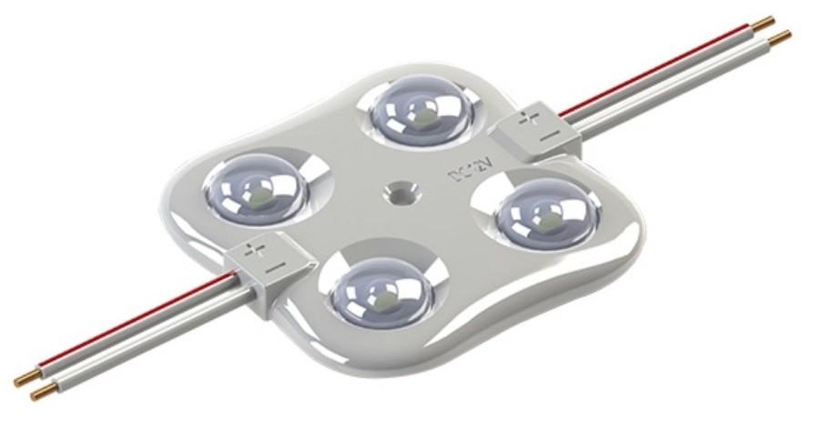 MODULO LED PLUS 4 DIODI 6500K 2W DC 12V IP65