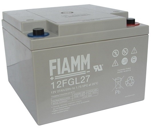 BATTERIA FIAMM RICARICABILE AL PIOMBO SERIE FGL - LONG LIFE 12V 27Ah