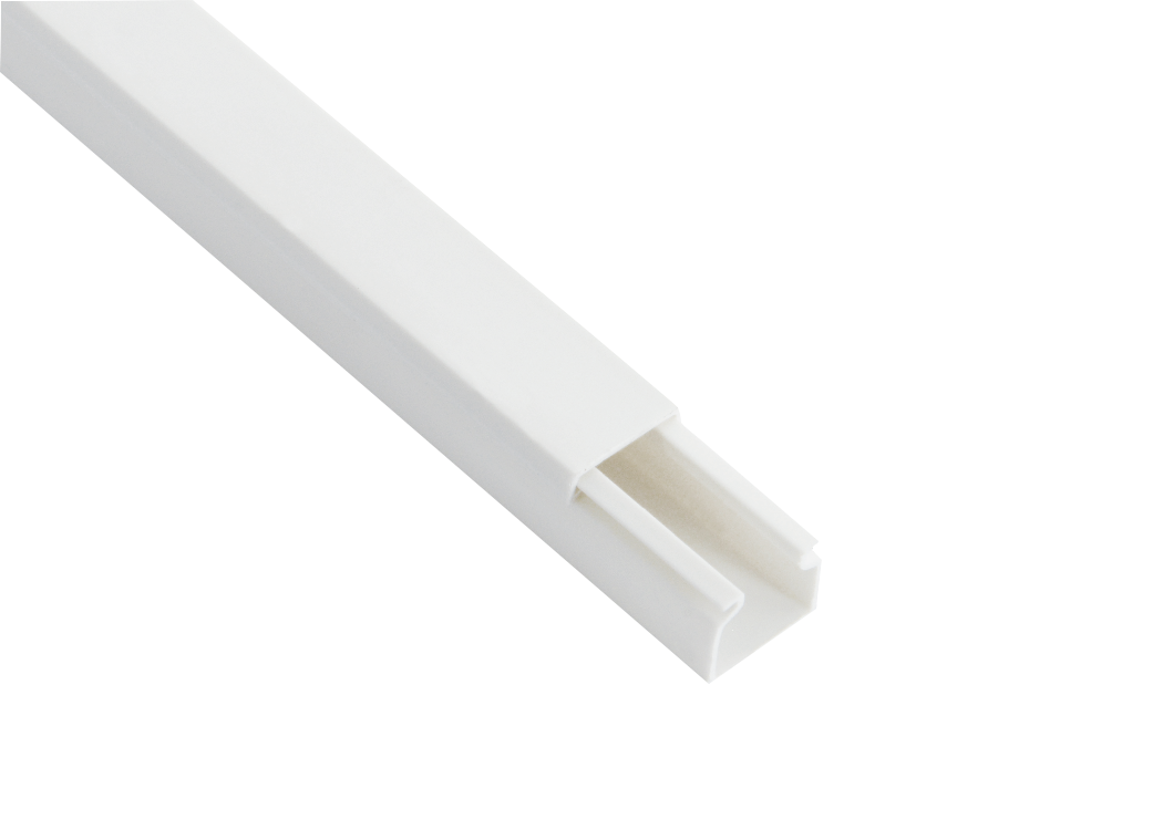 CANALINA IN PLASTICA BIANCA 2m 12x12mm