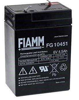 FG10451 BATTERIA FIAMM RICARICABILE AL PIOMBO SERIE FG - STANDARD 6V 4