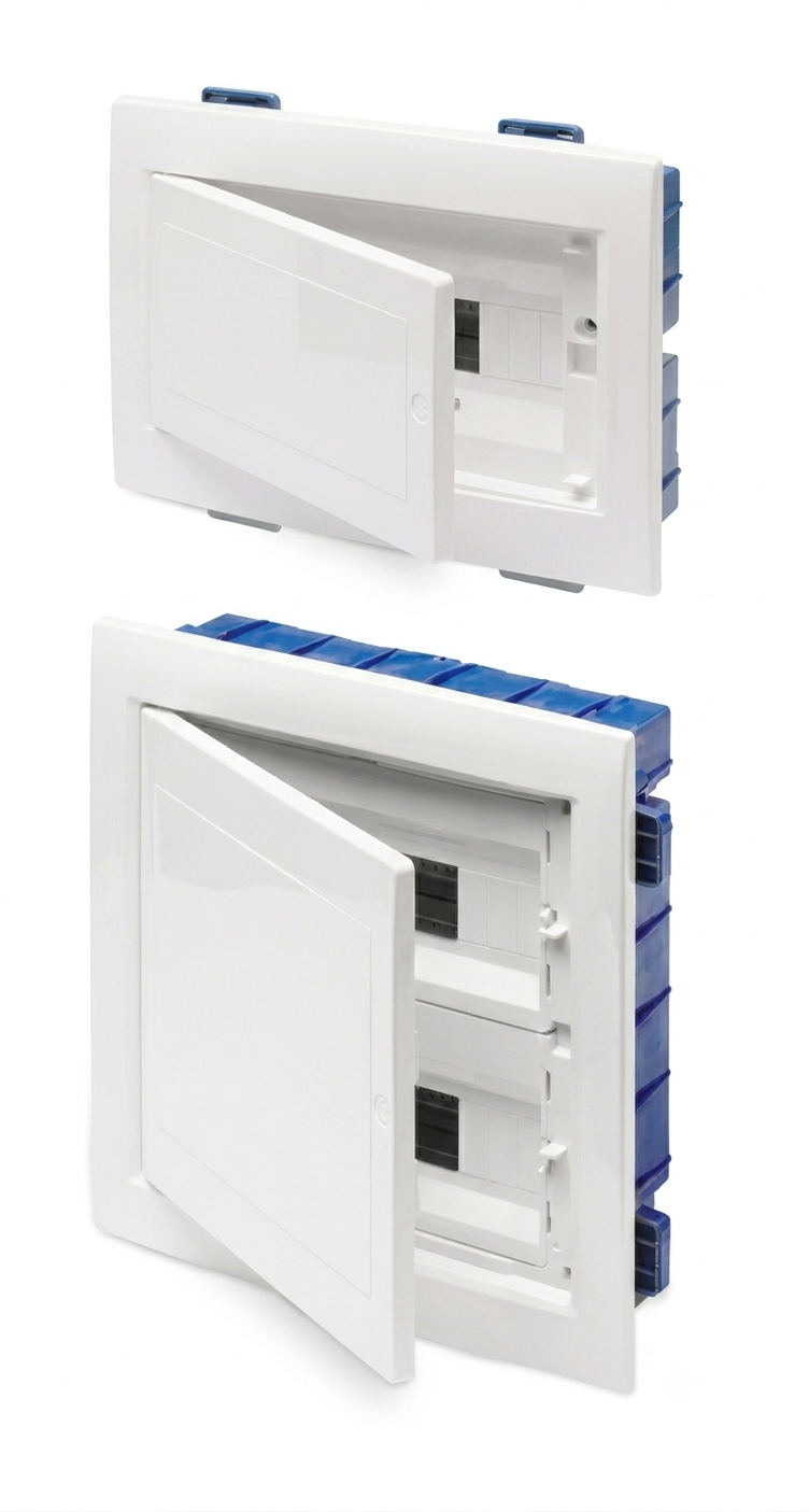CENTRALINO DA INCASSO PER CARTONGESSO CON PORTELLO BIANCO IP40 36M BIANCO RAL9016 500x465x85
