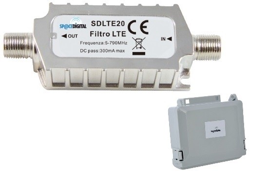 FILTRO LTE DA INTERNI CONNETTORE F E ADATTATORE IEC
