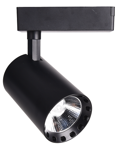 FARETTO DA BINARIO 30W NERO 3000K