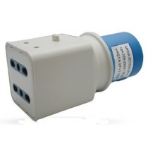 ADATTATORE DA SPINA 2P+T16 A 2 PRESE 2P+T16A BIPASSO