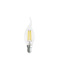 LAMPADINA A LED A FILAMENTO C35 TIP CHIARA 4W E14 3000K