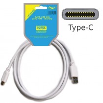 CAVO SPINA USB 3.0 MALE A TIPO C 50mm 9+1 BIANCO 1mt