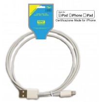 CAVO SPINA USB A SPINA MFI CAVO ROTONDO BIANCO 1mt