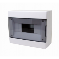 CENTRALINO DA PARETE IP40 8 MODULI BIANCO - PORTELLO FUME'