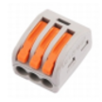 MORSETTO RAPIDO 1POLO-3VIE PER CAVI FINO A 2.5mm²