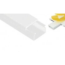 CANALINA IN PLASTICA BIANCA  CON ADESIVO 2m 20x10mm