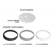 PLAFONIERA ELLITTICA LED 13W CCT 3/4/6K CON GHIERA ACQUISTABILE SEPARATAMENTE