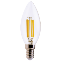 LAMPADINA A LED A FILAMENTO C35 CHIARA 6W E14 3000K