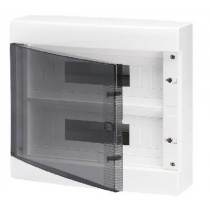 CENTRALINO DA PARETE CON PORTELLO FUME' IP40 24 MODULI BIANCO RAL9016 280x350x100