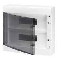 CENTRALINO DA PARETE CON PORTELLO FUME' IP40 36 MODULI BIANCO RAL9016 400x400x120