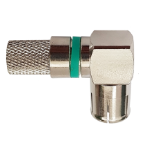 CONN PRESA IEC 90° AD AVV.RE  IN OTTONE NICHELATO CON O'RING PER CAVI Ø6.7mm