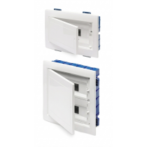 CENTRALINO DA INCASSO PER CARTONGESSO CON PORTELLO BIANCO IP40 8M BIANCO RAL9016 220x195x85