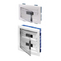 CENTRALINO DA INCASSO PER CARTONGESSO CON PORTELLO FUME' IP40 8M BIANCO RAL9016 220x195x85