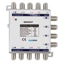 MULTISWITCH ATTIVO IN CASCATA 5 INGRESSI (4XSAT+1TV)