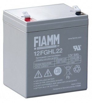 BATTERIA FIAMM RICARICABILE AL PIOMBO SERIE FGHL - HIGH RATE LONG LIFE 12V 5.0Ah