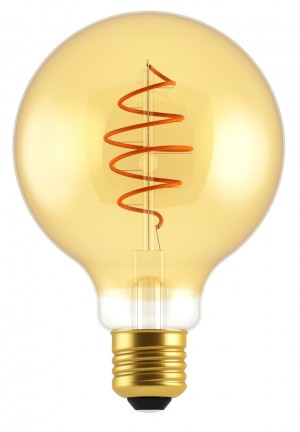 LAMPADINA A LED DECO "SPIRAL" G95 DIMMERABILE 5W E27 2000K GOLD