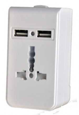 PRESA CONVERTITORE MULTIPLUG CON PRESE USB-IDEALE PER CHI VIAGGIA