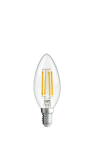 LAMPADINA A LED A FILAMENTO C35 CHIARA 4W E14 3000K