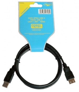 CAVO SPINA USB A/SPINA USB A NERO 1.5mt