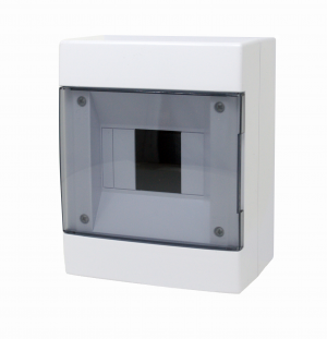 CENTRALINO DA PARETE IP40 4 MODULI BIANCO - PORTELLO FUME'