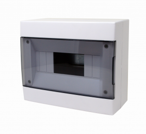 CENTRALINO DA PARETE IP40 8 MODULI BIANCO - PORTELLO FUME'