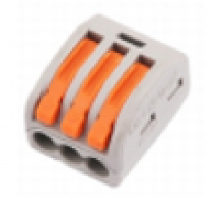 MORSETTO RAPIDO 1POLO-3VIE PER CAVI FINO A 2.5mm²