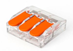 MORSETTO RAPIDO 1POLO-3VIE PER CAVI FINO A 6mm²