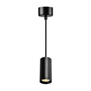 FARETTO A SOSPENSIONE in ALLUMINIO NERO 60X130mm ATTACCO GU10 (lampada non inclusa)