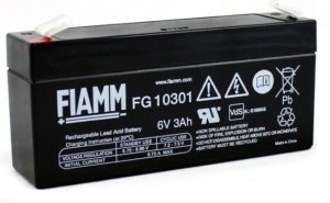 BATTERIA FIAMM RICARICABILE AL PIOMBO SERIE FG - STANDARD 6V 3.0Ah