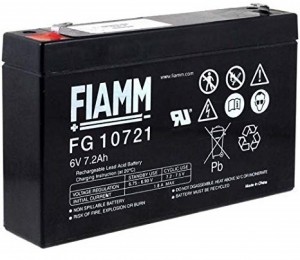 BATTERIA FIAMM RICARICABILE AL PIOMBO SERIE FG - STANDARD 6V 7.2Ah