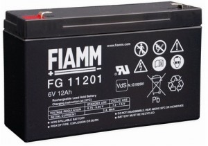 BATTERIA FIAMM RICARICABILE AL PIOMBO SERIE FG - STANDARD 6V 12Ah