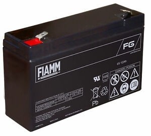 BATTERIA FIAMM RICARICABILE AL PIOMBO SERIE FG - STANDARD 6V 12Ah